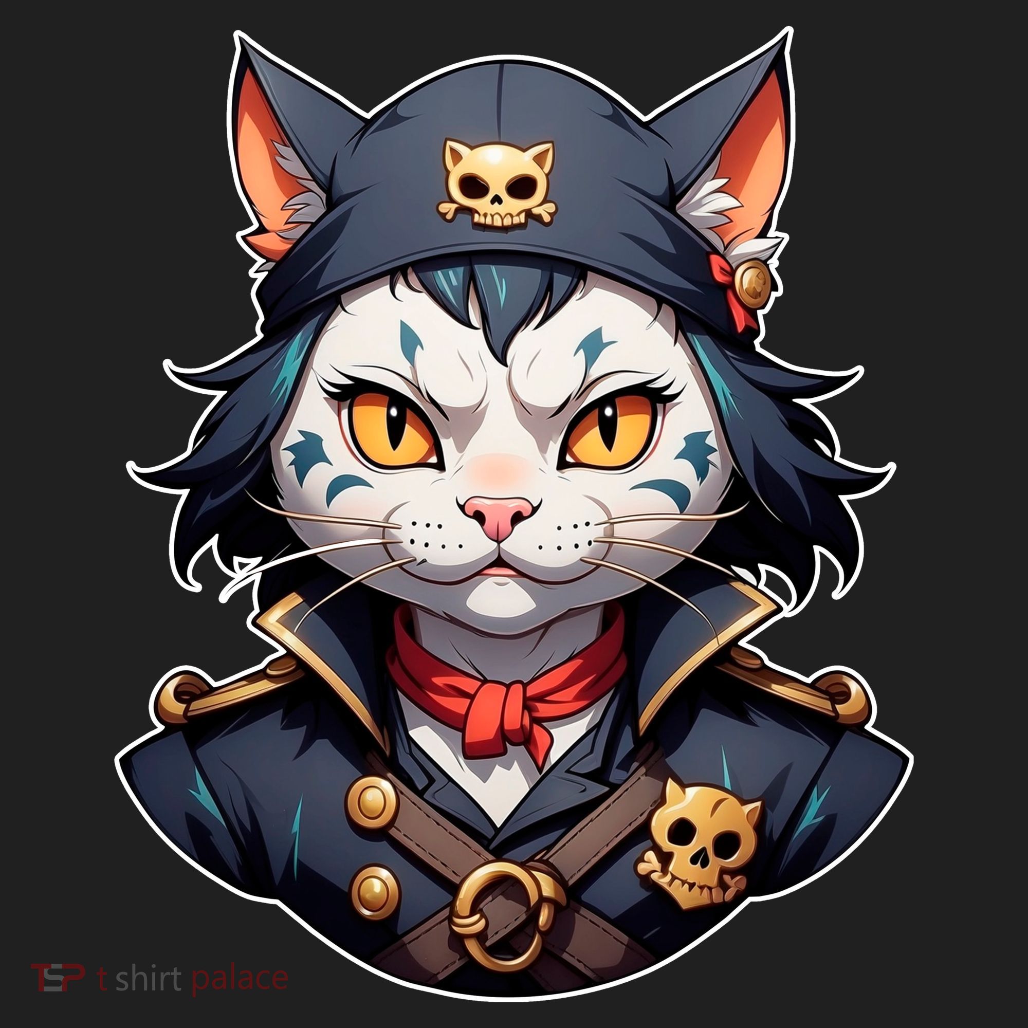 Pirate Cat With Bandana Hat