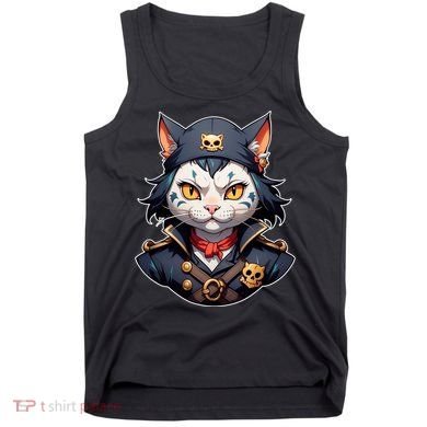 Pirate Cat With Bandana Tank Top