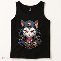 Pirate Cat With Bandana Tank Top thumb 2