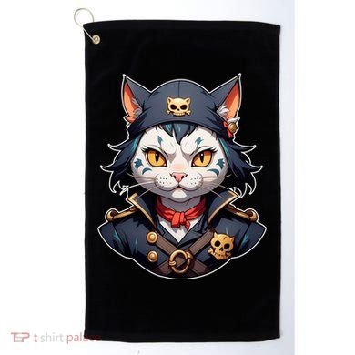 Pirate Cat With Bandana Golf Towel