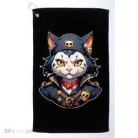 Pirate Cat With Bandana Golf Towel thumb 0