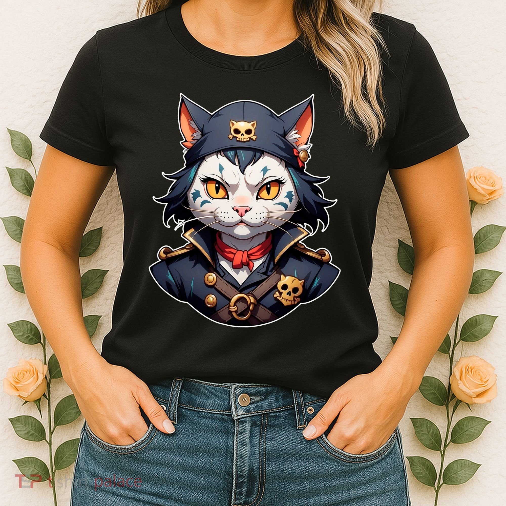 Pirate Cat With Bandana Women's T-Shirt