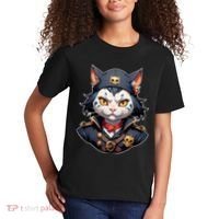 Pirate Cat With Bandana Kids T-Shirt thumb 2