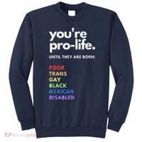 Pro Choice You're ProLife Until They Are Born Sweatshirt thumb 0