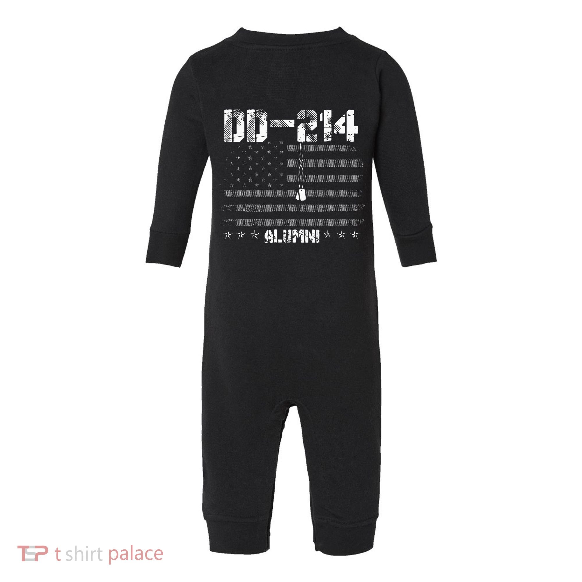 Patriotic DD 214 Alumni Military Veteran Infant Fleece One Piece