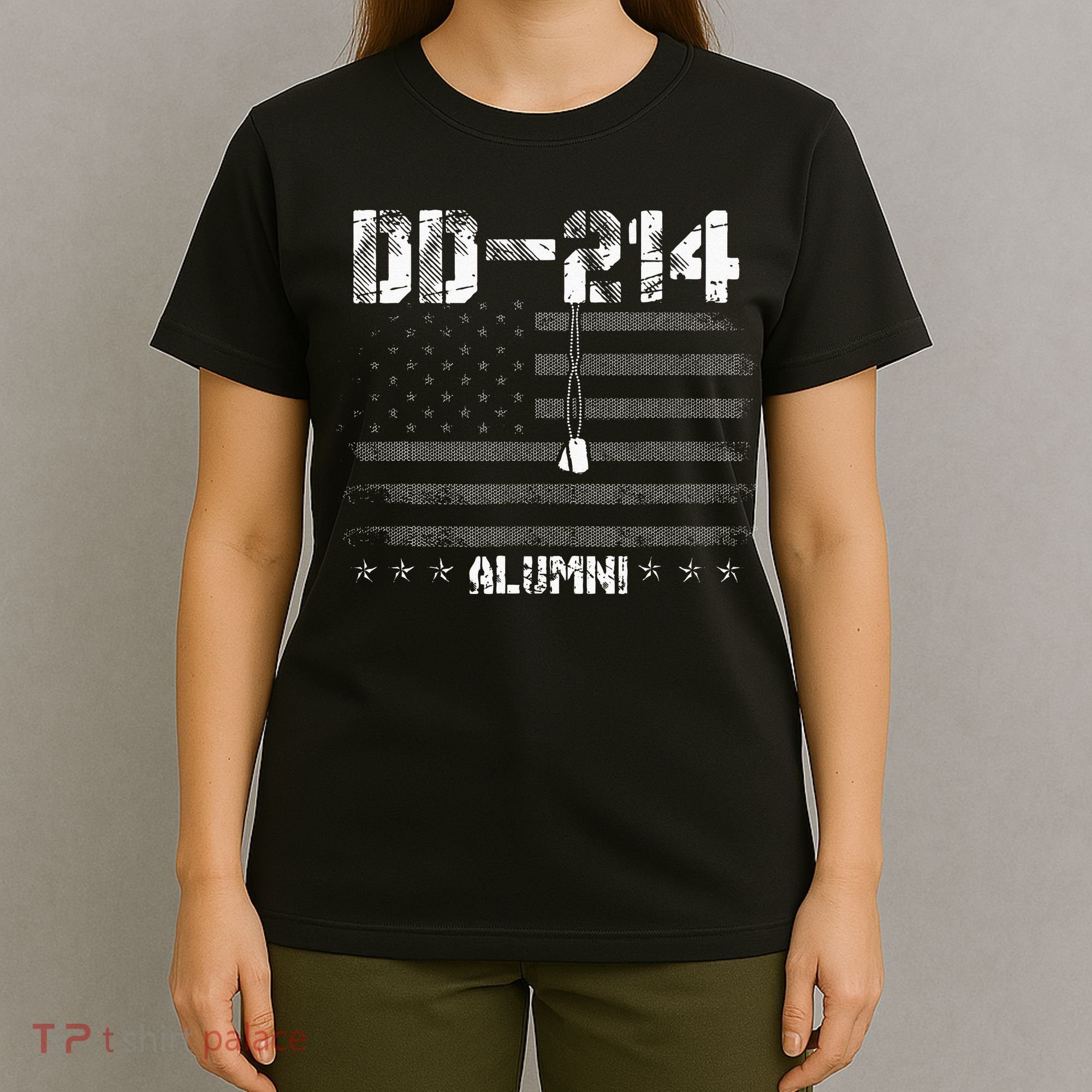 Patriotic DD 214 Alumni Military Veteran T-Shirt