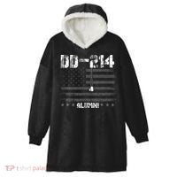 Patriotic DD 214 Alumni Military Veteran Hooded Wearable Blanket thumb 0