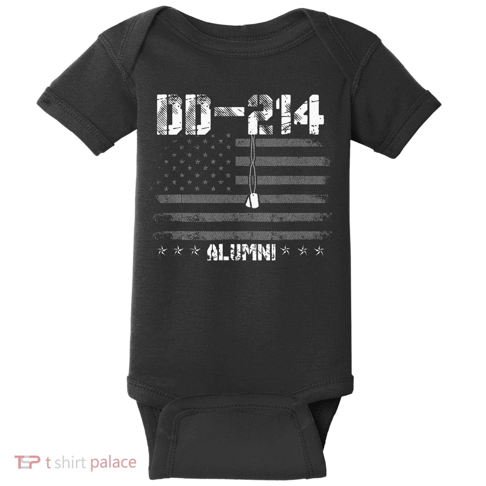 Patriotic DD 214 Alumni Military Veteran Baby Bodysuit