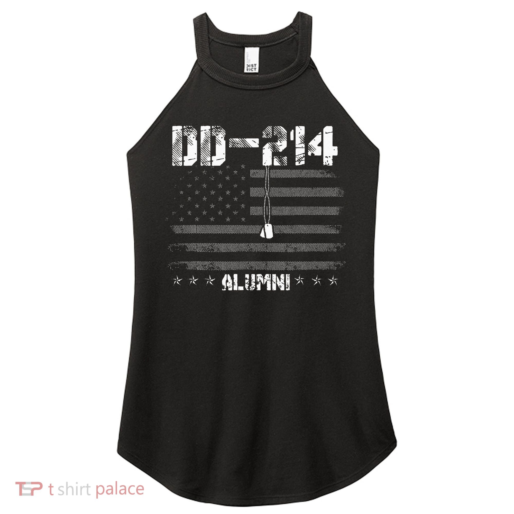 Patriotic DD 214 Alumni Military Veteran Women's Perfect Tri Rocker Tank