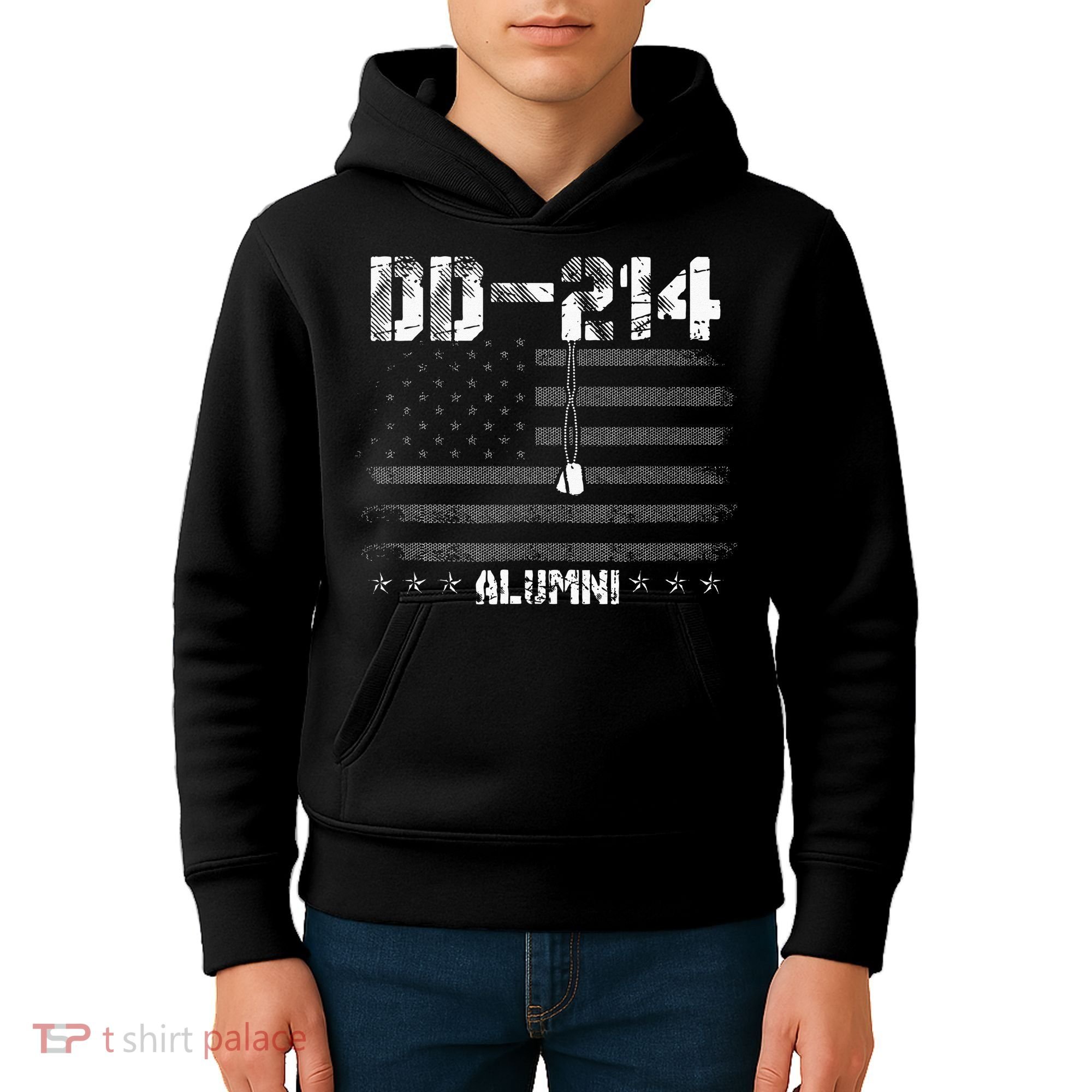 Patriotic DD 214 Alumni Military Veteran Kids Hoodie