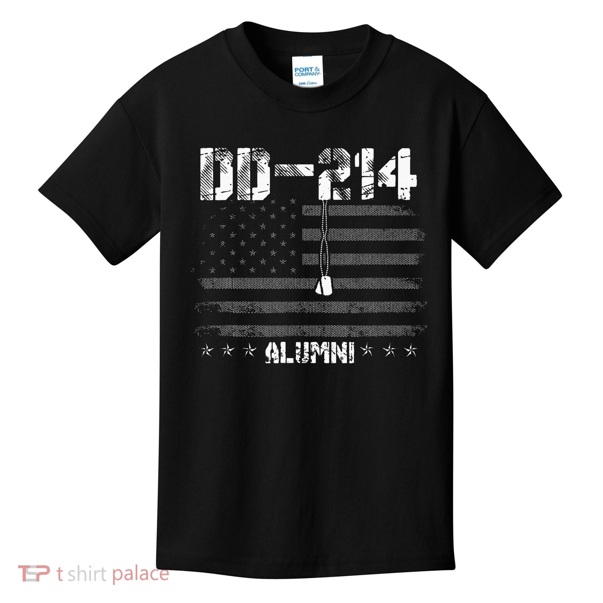 Patriotic DD 214 Alumni Military Veteran Kids T-Shirt
