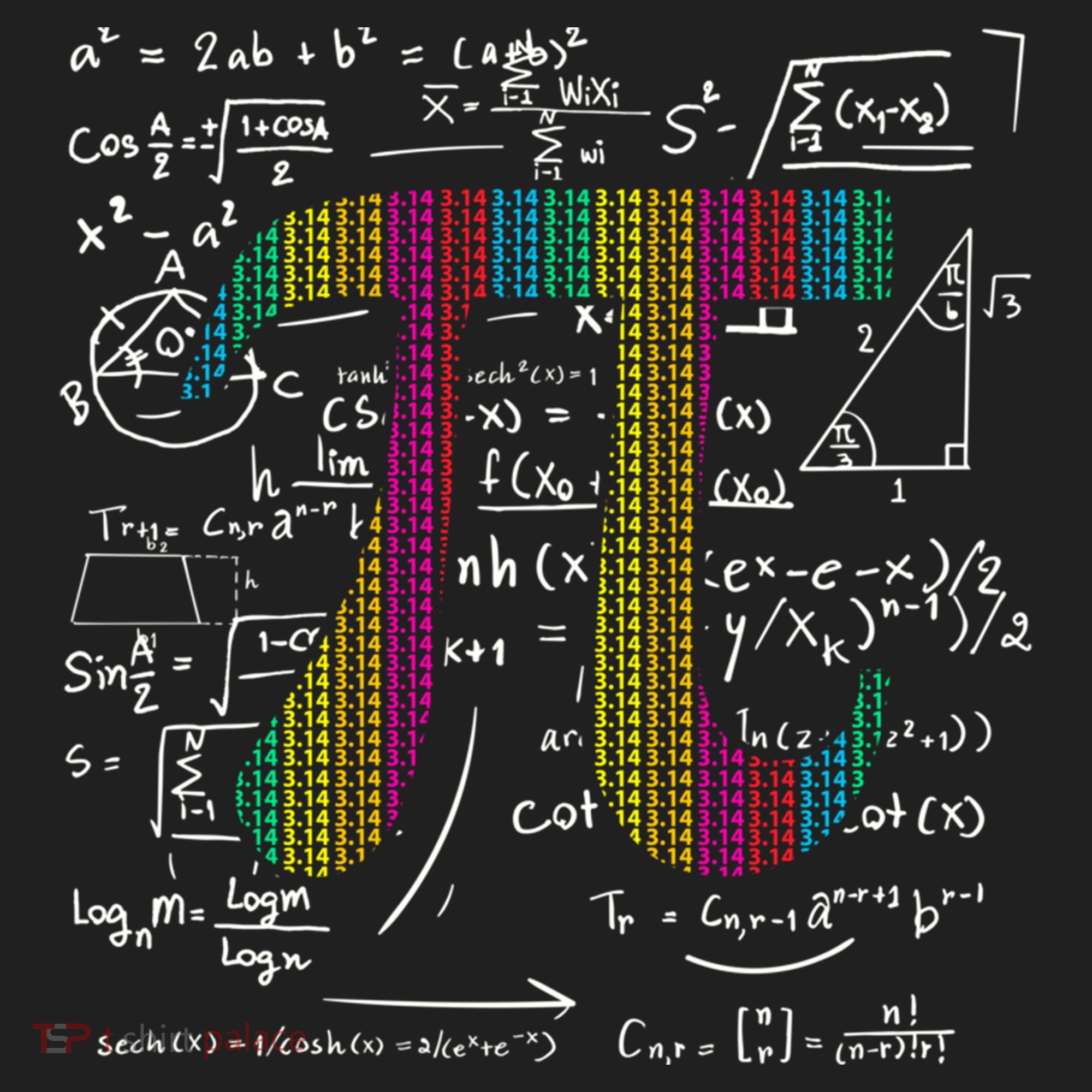 Pi Day 3 14 Pi Symbol With Math Equations Gift For Math Geek Meaningful Gift Beanie