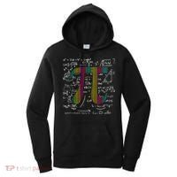 Pi Day 3 14 Pi Symbol With Math Equations Gift For Math Geek Meaningful Gift Women's Hoodie thumb 0