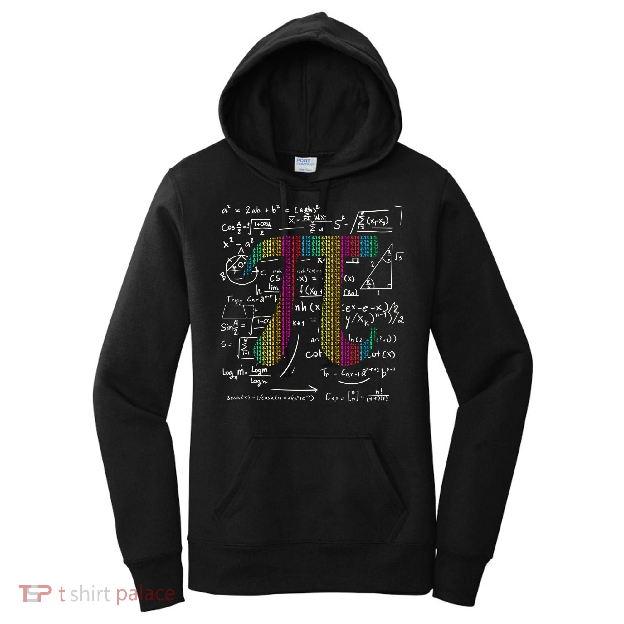 Pi Day 3 14 Pi Symbol With Math Equations Gift For Math Geek Meaningful Gift Women's Hoodie