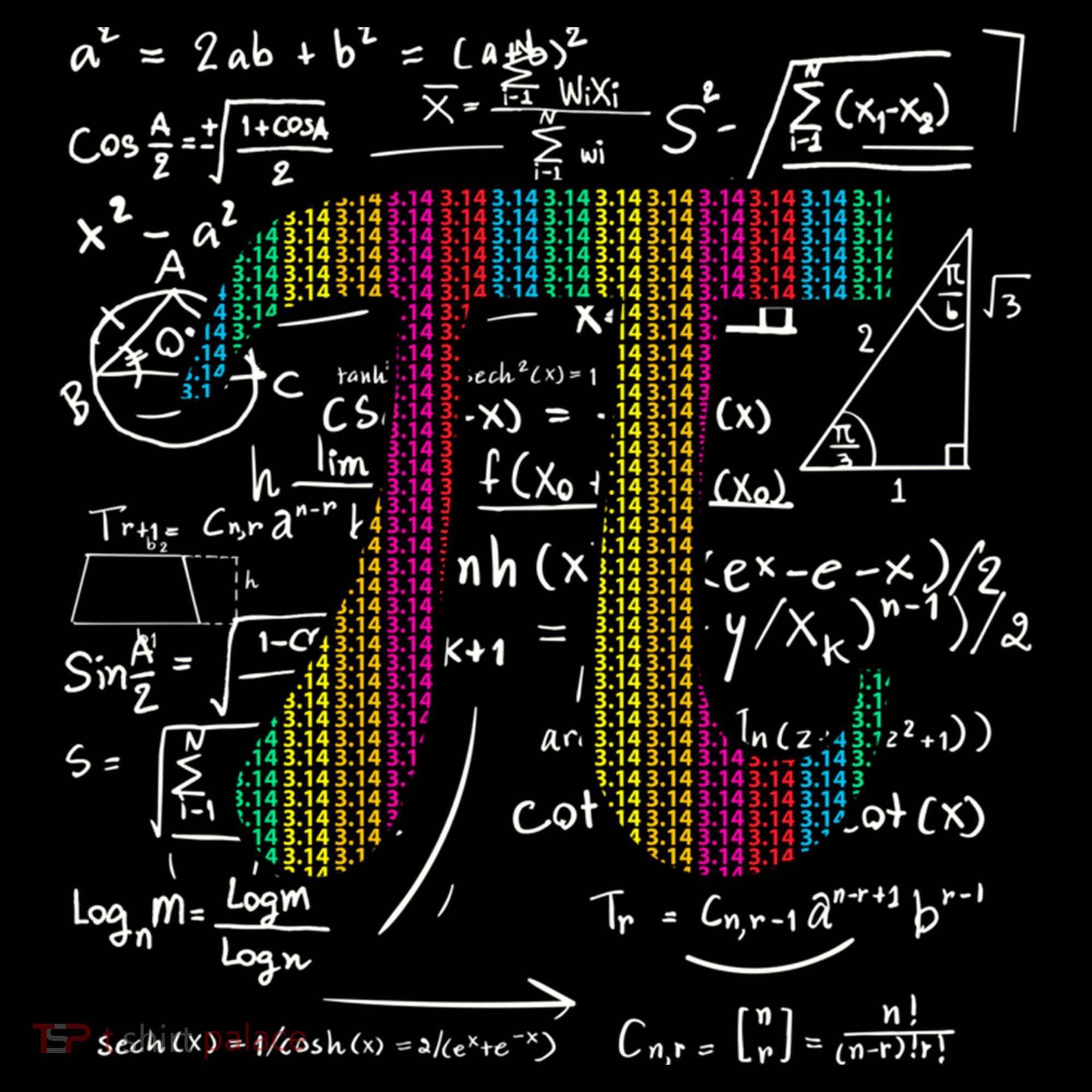 Pi Day 3 14 Pi Symbol With Math Equations Gift For Math Geek Meaningful Gift Women's Hoodie
