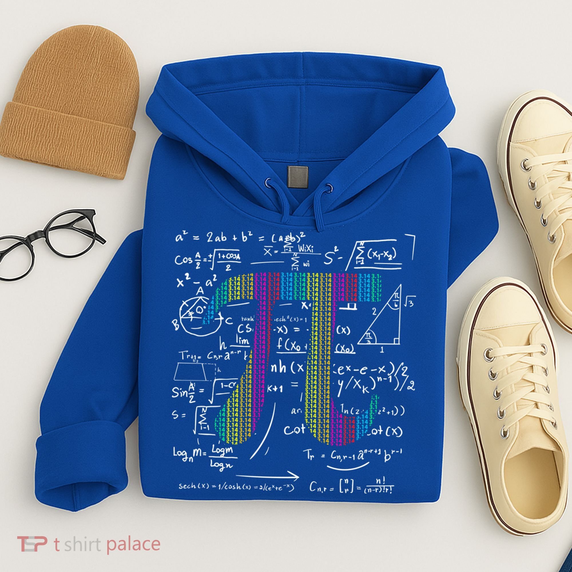 Pi Day 3 14 Pi Symbol With Math Equations Gift For Math Geek Meaningful Gift Hoodie