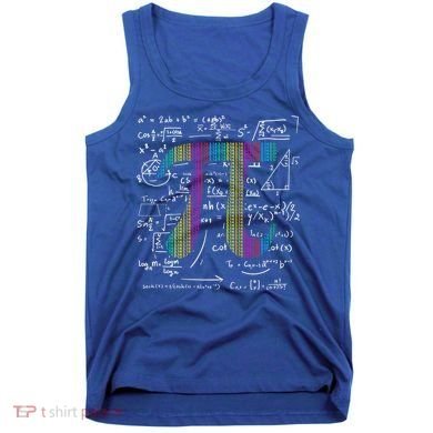 Pi Day 3 14 Pi Symbol With Math Equations Gift For Math Geek Meaningful Gift Tank Top