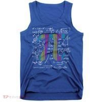 Pi Day 3 14 Pi Symbol With Math Equations Gift For Math Geek Meaningful Gift Tank Top thumb 0