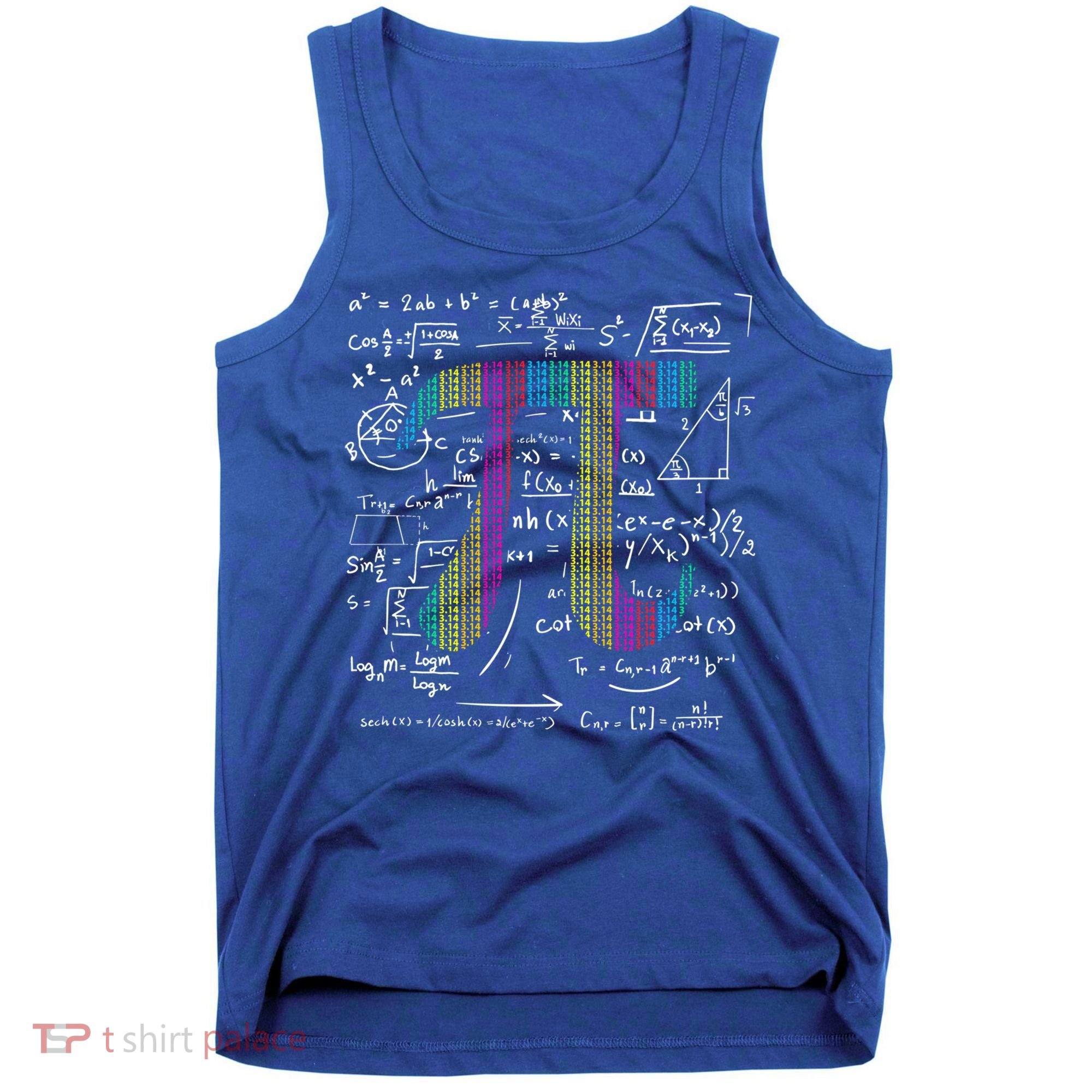 Pi Day 3 14 Pi Symbol With Math Equations Gift For Math Geek Meaningful Gift Tank Top