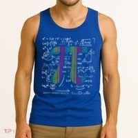 Pi Day 3 14 Pi Symbol With Math Equations Gift For Math Geek Meaningful Gift Tank Top thumb 3