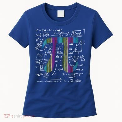Pi Day 3 14 Pi Symbol With Math Equations Gift For Math Geek Meaningful Gift Women's T-Shirt