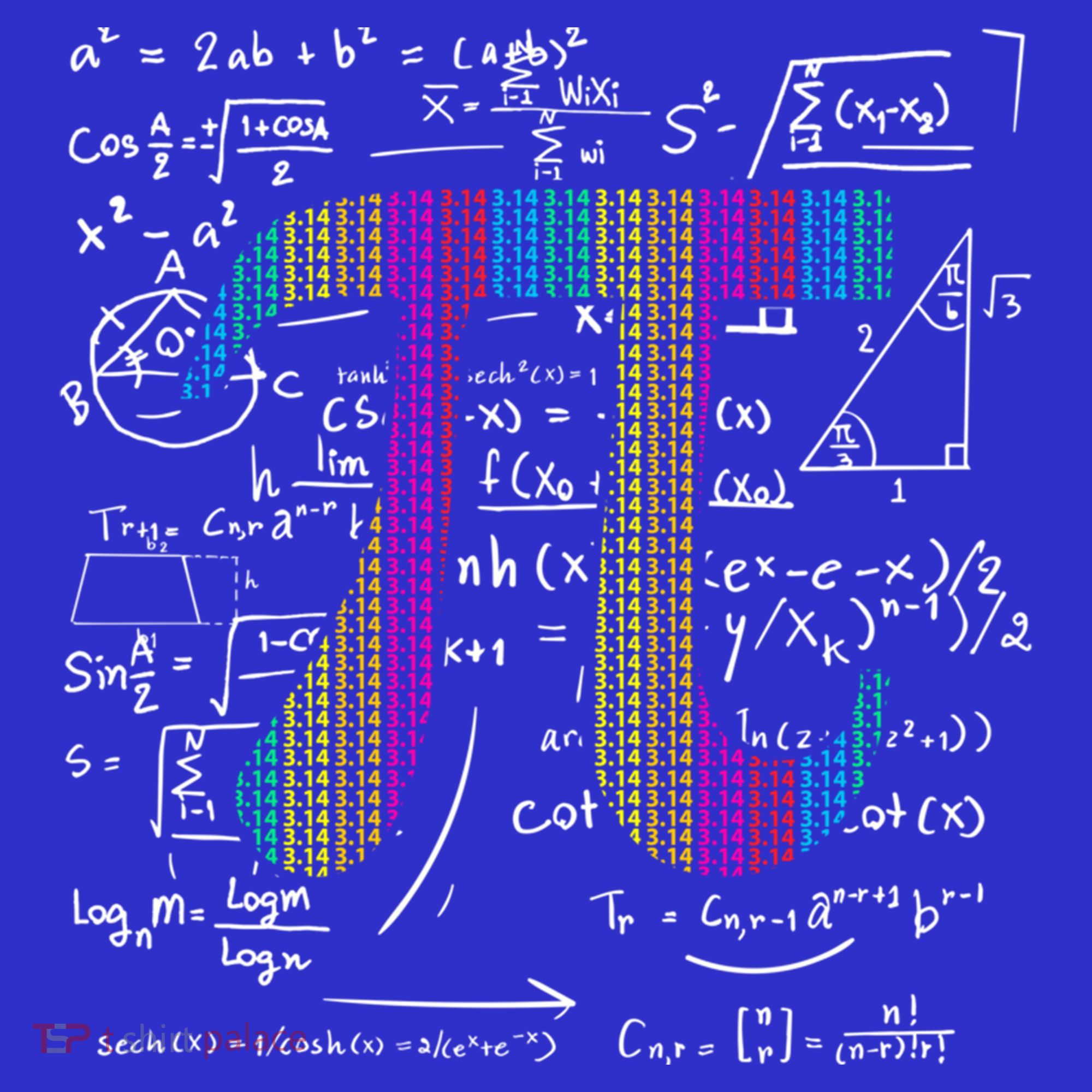Pi Day 3 14 Pi Symbol With Math Equations Gift For Math Geek Meaningful Gift Kids Long Sleeve Shirt