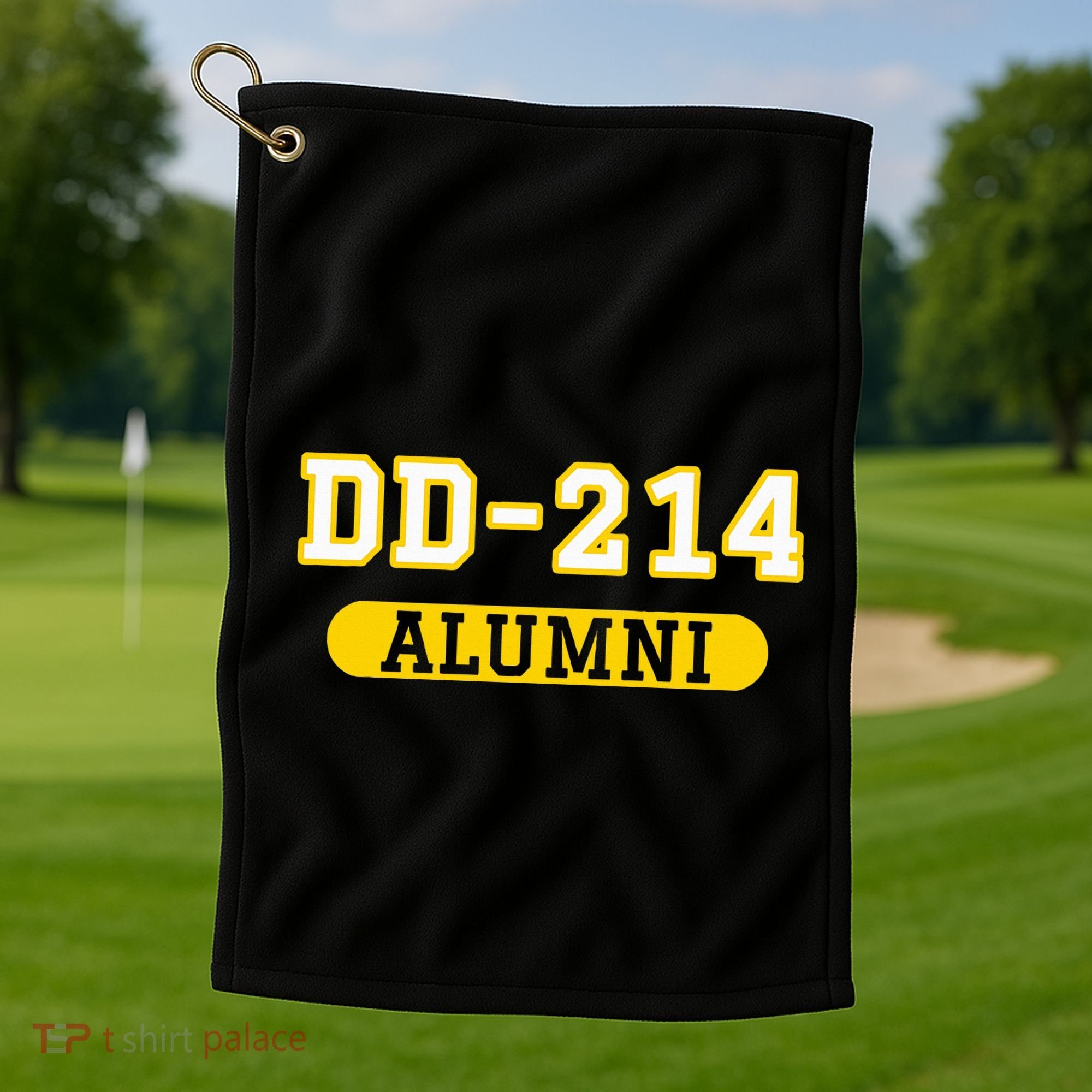 Patriotic Dd214 Alumni Golf Towel