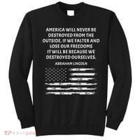 Pro Democracy Abraham Lincoln Quote Stand Up For Freedom Sweatshirt thumb 0