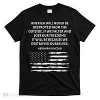 Pro Democracy Abraham Lincoln Quote Stand Up For Freedom T-Shirt thumb 0
