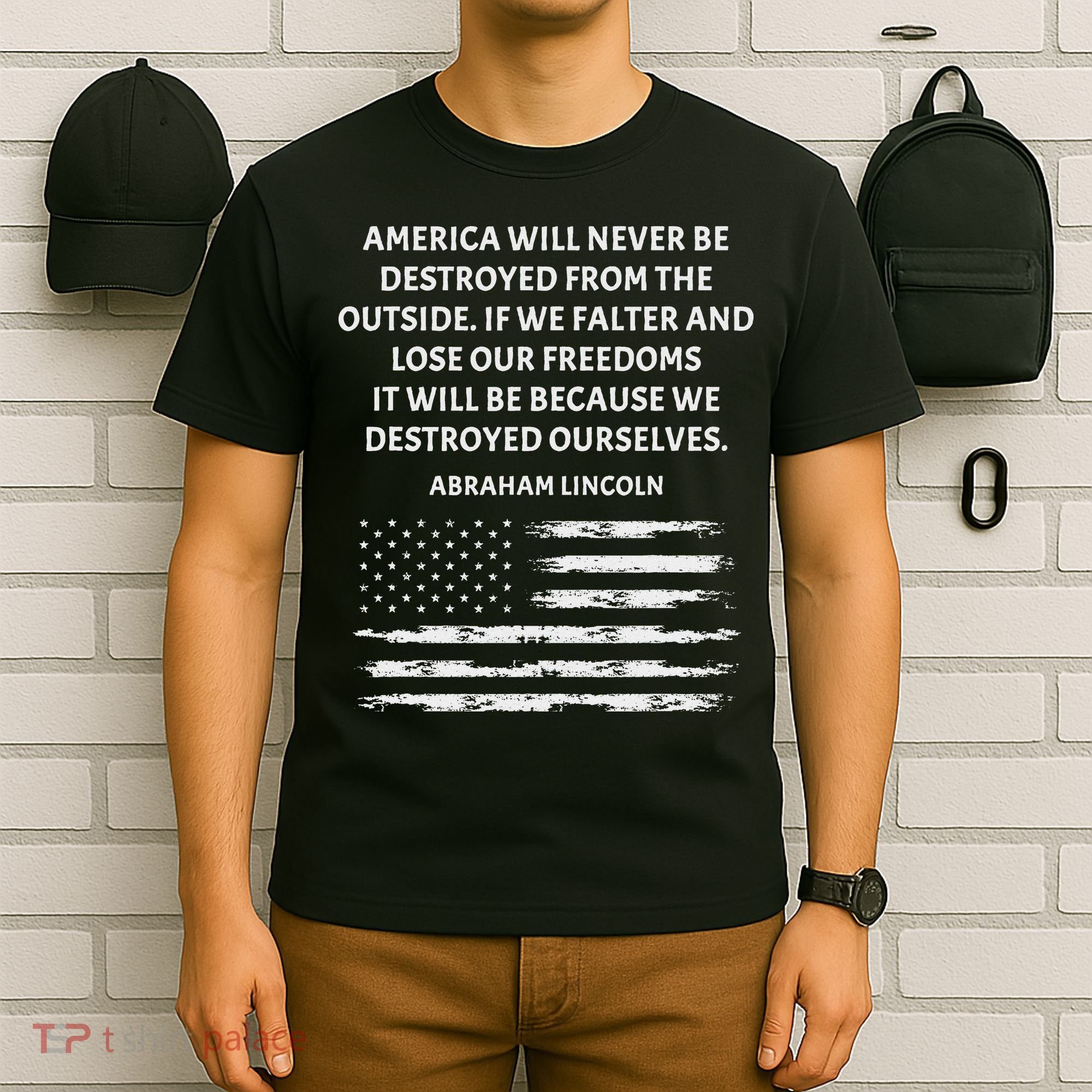Pro Democracy Abraham Lincoln Quote Stand Up For Freedom T-Shirt