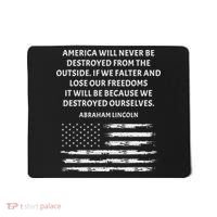 Pro Democracy Abraham Lincoln Quote Stand Up For Freedom Mousepad thumb 0