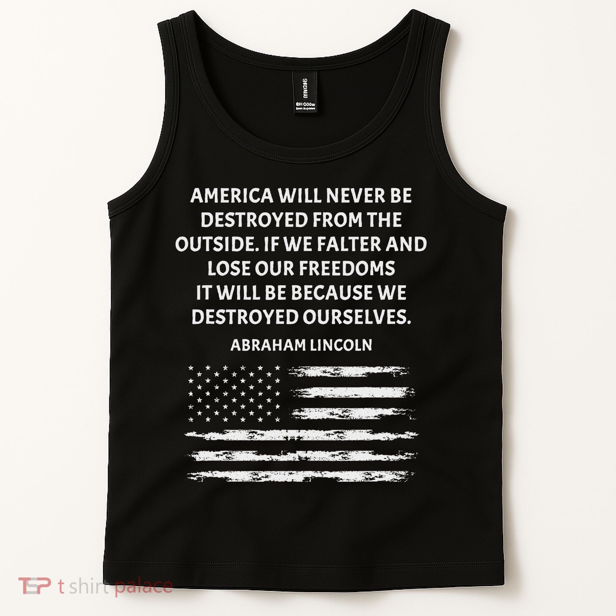 Pro Democracy Abraham Lincoln Quote Stand Up For Freedom Tank Top