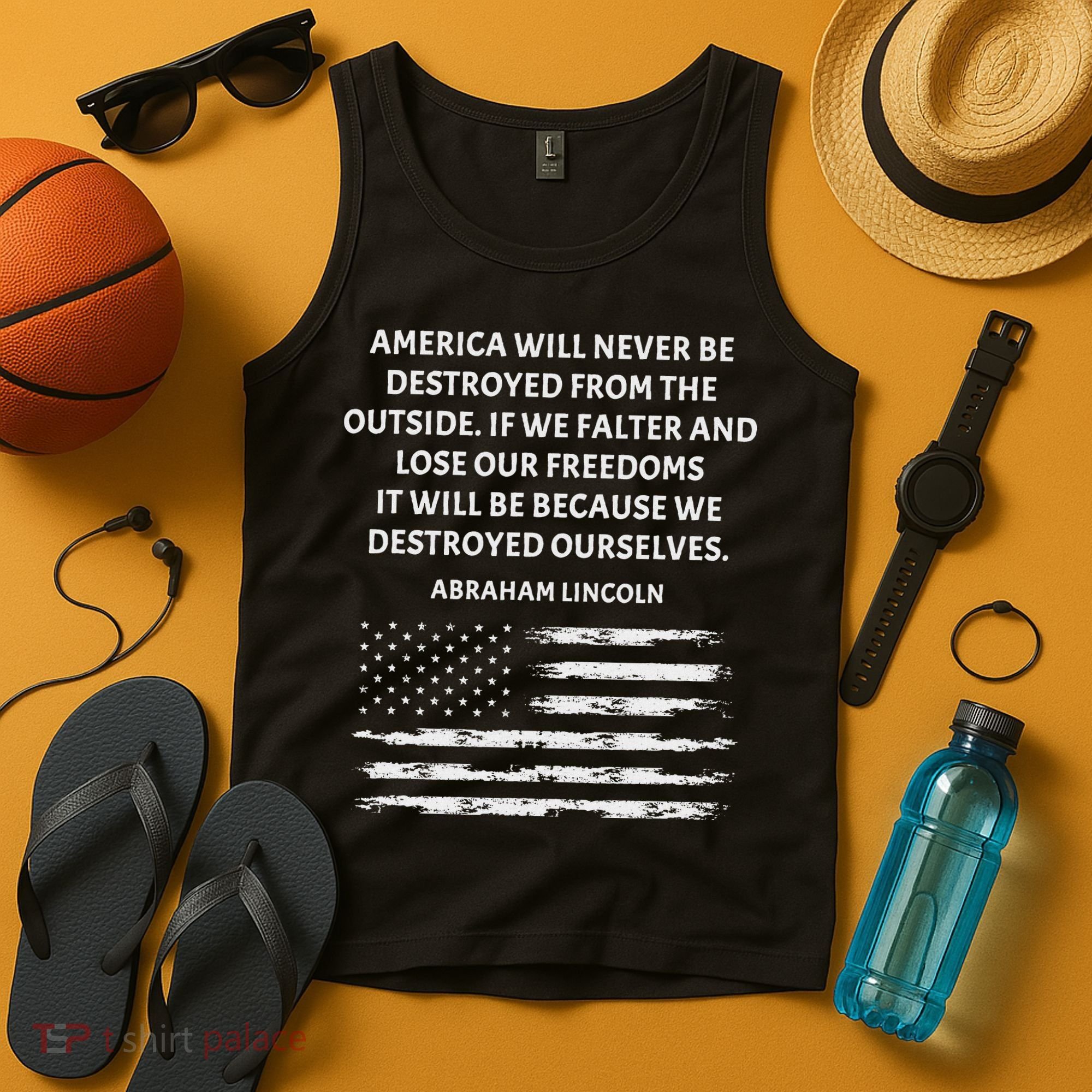 Pro Democracy Abraham Lincoln Quote Stand Up For Freedom Tank Top