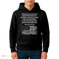 Pro Democracy Abraham Lincoln Quote Stand Up For Freedom Kids Hoodie thumb 4