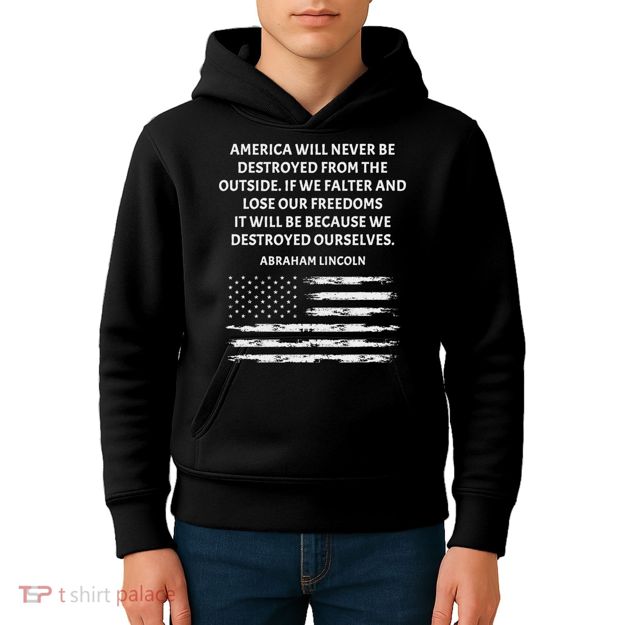 Pro Democracy Abraham Lincoln Quote Stand Up For Freedom Kids Hoodie