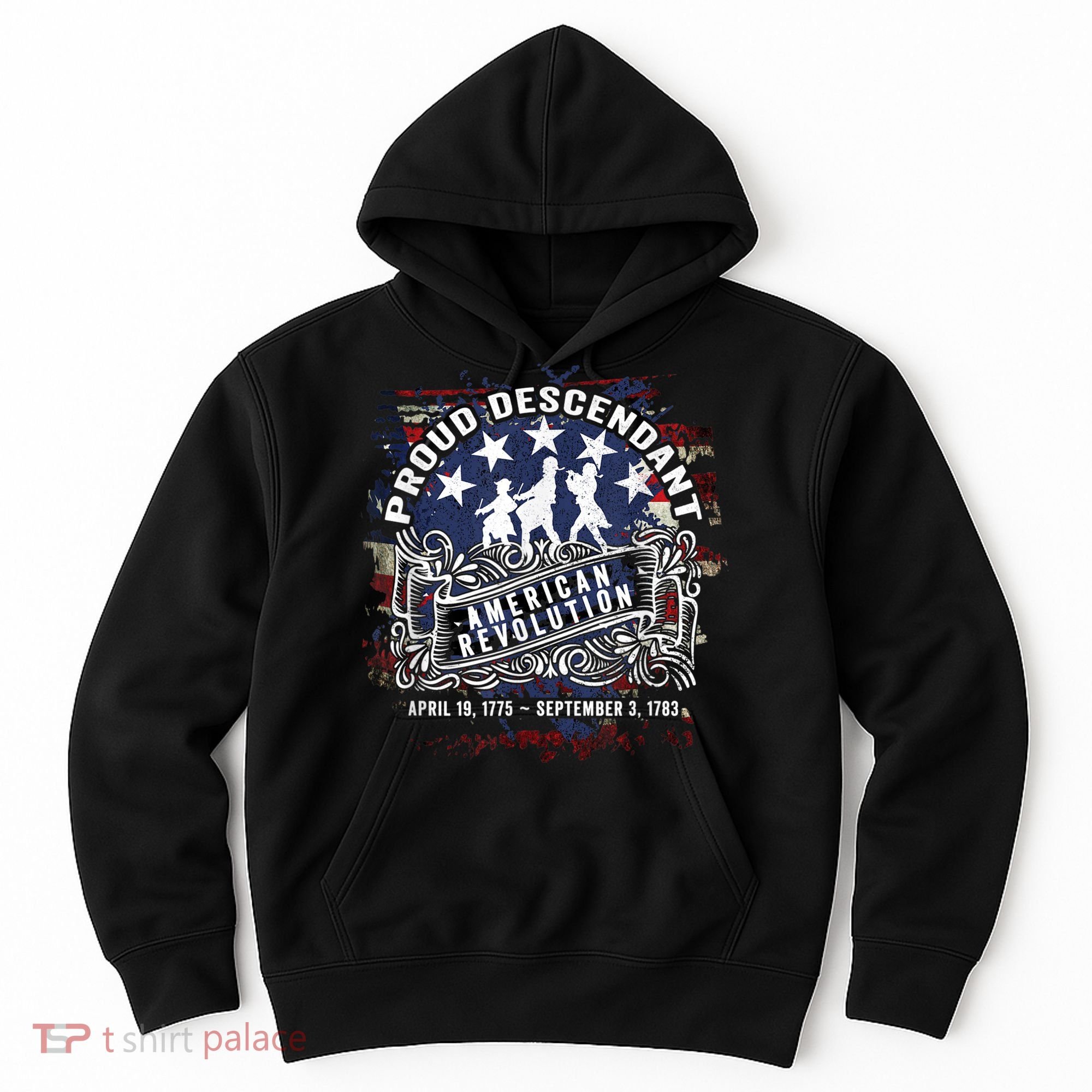 Proud Descendant American Revolution Fife And Drum Novelty Hoodie
