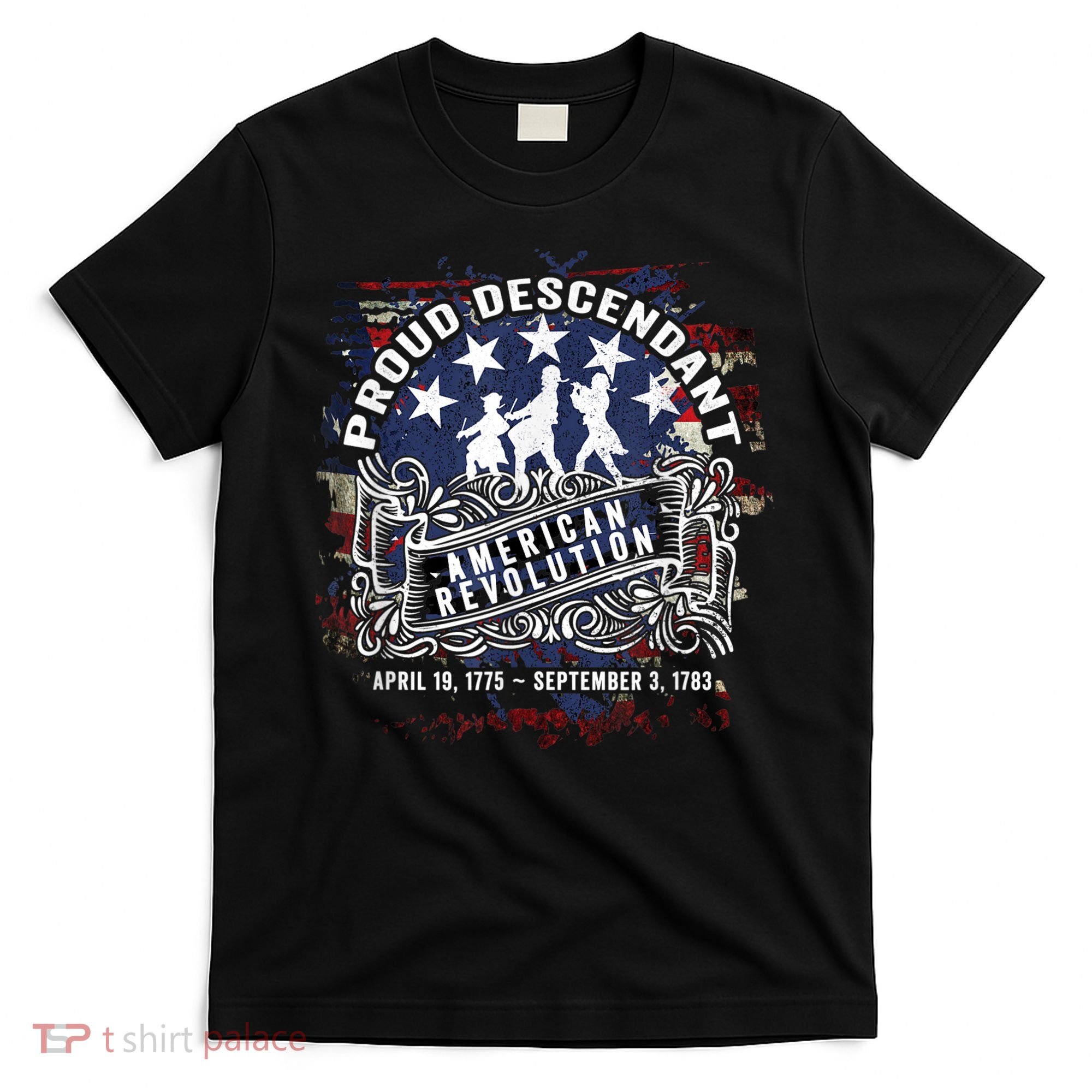 Proud Descendant American Revolution Fife And Drum Novelty T-Shirt