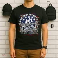 Proud Descendant American Revolution Fife And Drum Novelty T-Shirt thumb 6