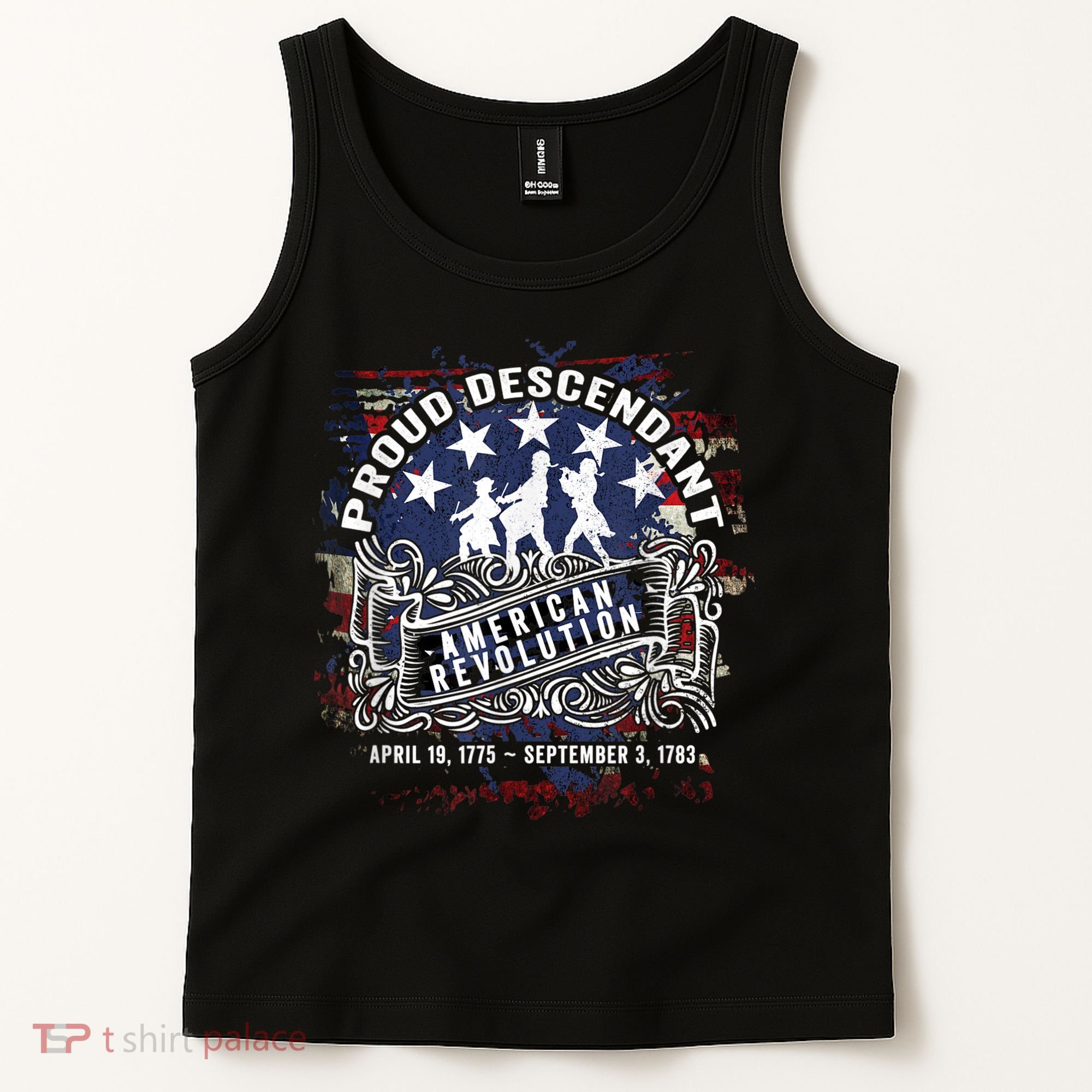 Proud Descendant American Revolution Fife And Drum Novelty Tank Top