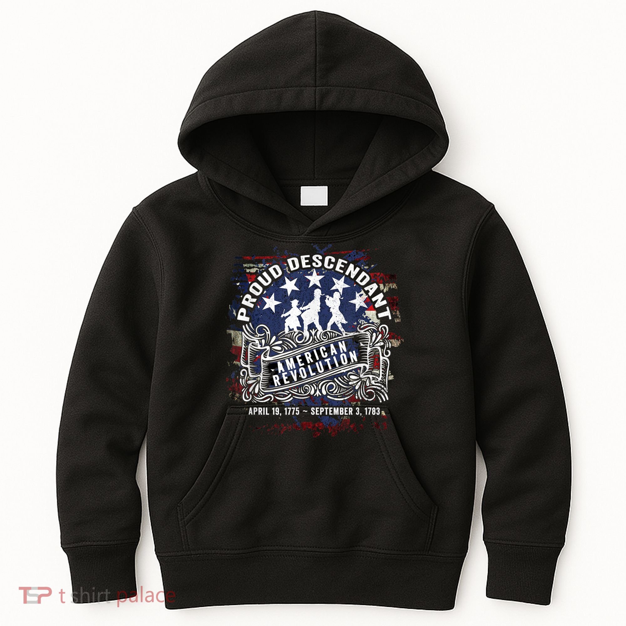 Proud Descendant American Revolution Fife And Drum Novelty Kids Hoodie