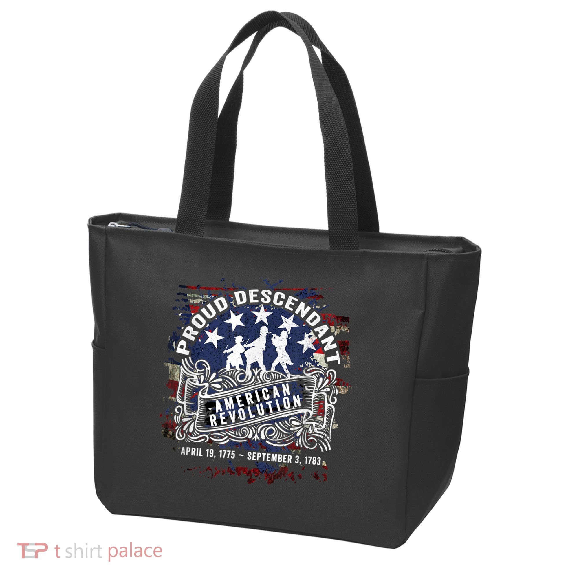 Proud Descendant American Revolution Fife And Drum Novelty Tote Bag