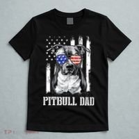 Pitbull Dad American Flag 4th Of July Dog Father's Days T-Shirt thumb 5