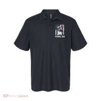 Pitbull Dad American Flag 4th Of July Dog Father's Days Polo thumb 0