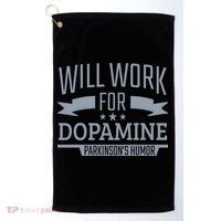 Parkinsons Disease Awareness Work For Dopamine Parkinsons Golf Towel thumb 0
