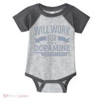 Parkinsons Disease Awareness Work For Dopamine Parkinsons Infant Baby Jersey Bodysuit thumb 0
