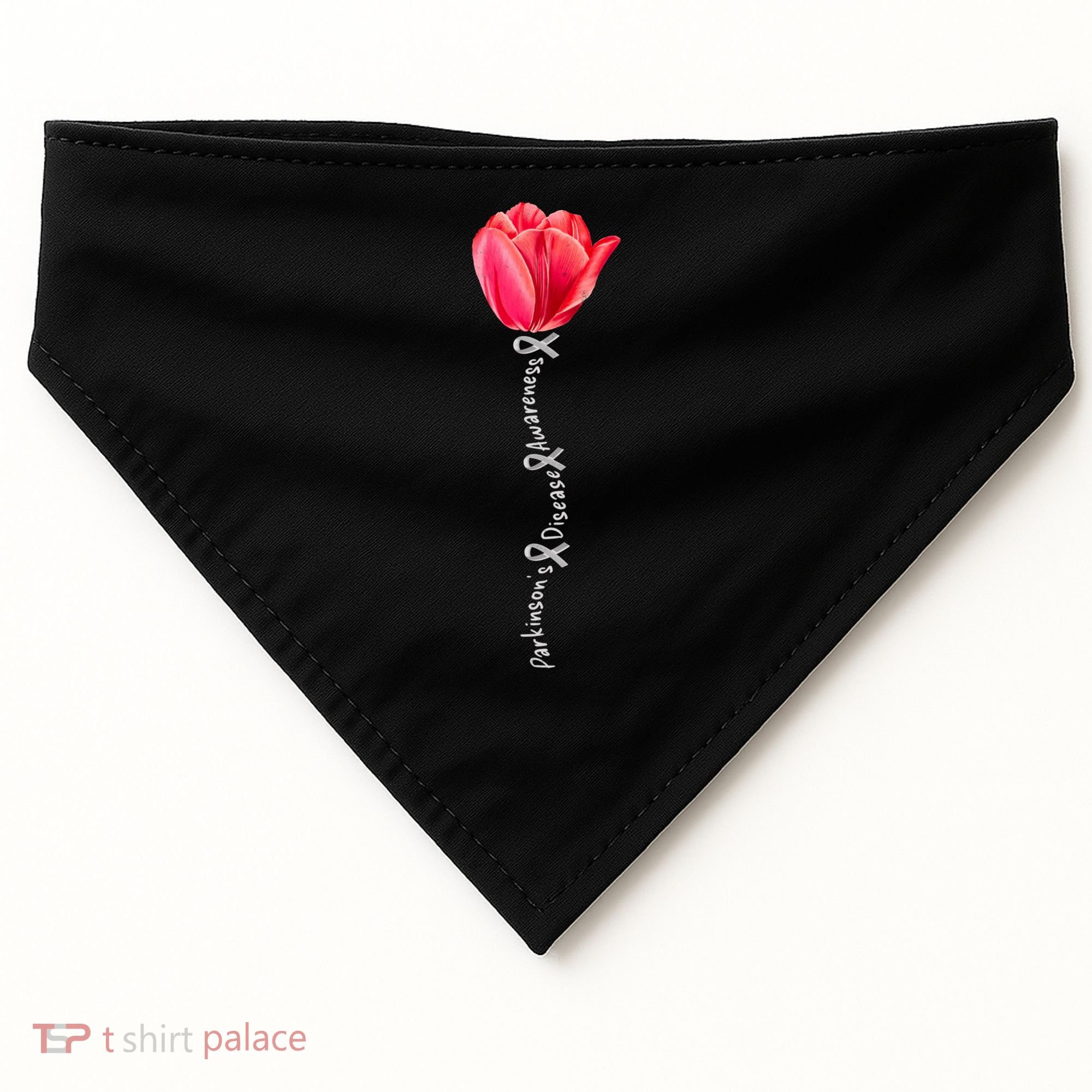 ParkinsonS Disease Awareness Tulip April Month Cool Gift USA-Made Doggie Bandana