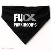 Parkinson's Disease Awareness Month Fuck Parkinsons Gift USA-Made Doggie Bandana thumb 0