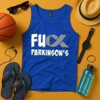 Parkinson's Disease Awareness Month Fuck Parkinsons Gift Tank Top thumb 4