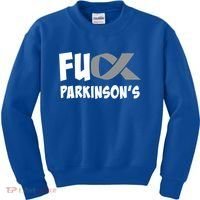 Parkinson's Disease Awareness Month Fuck Parkinsons Gift Kids Sweatshirt thumb 0