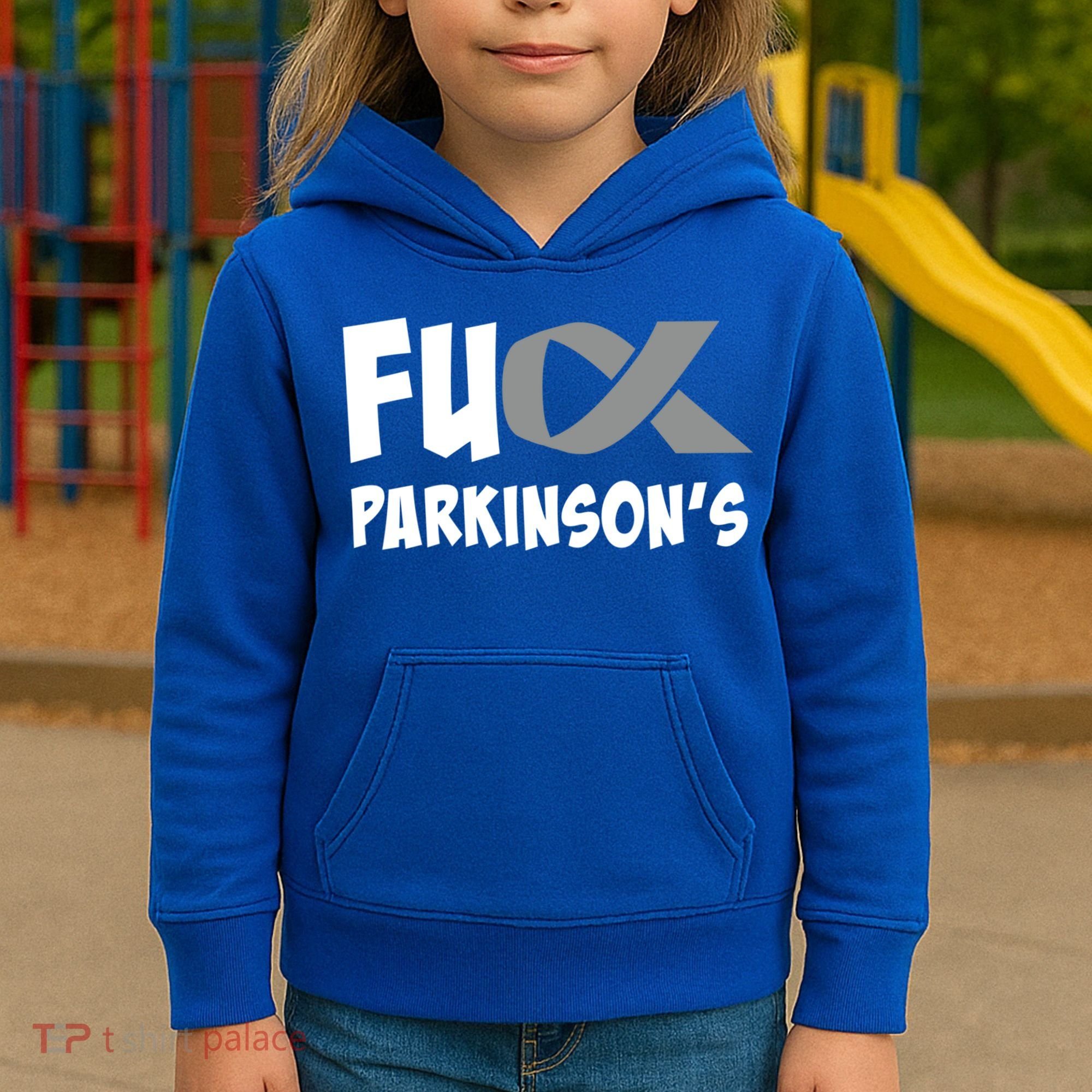 Parkinson's Disease Awareness Month Fuck Parkinsons Gift Kids Hoodie